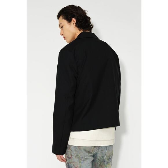 John Elliot Wool Coach's Jacket Black Size 3/L - Picture 2 of 14